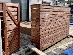 名古屋市　ウッドフェンス　外構リフォーム
