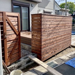 名古屋市　ウッドフェンス　外構リフォーム