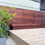 東浦町　ガーデンリフォーム　目隠しフェンス　ウッドフェンス