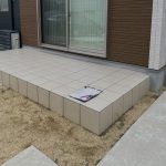 名古屋市　愛知県　庭リフォーム　タイルデッキ