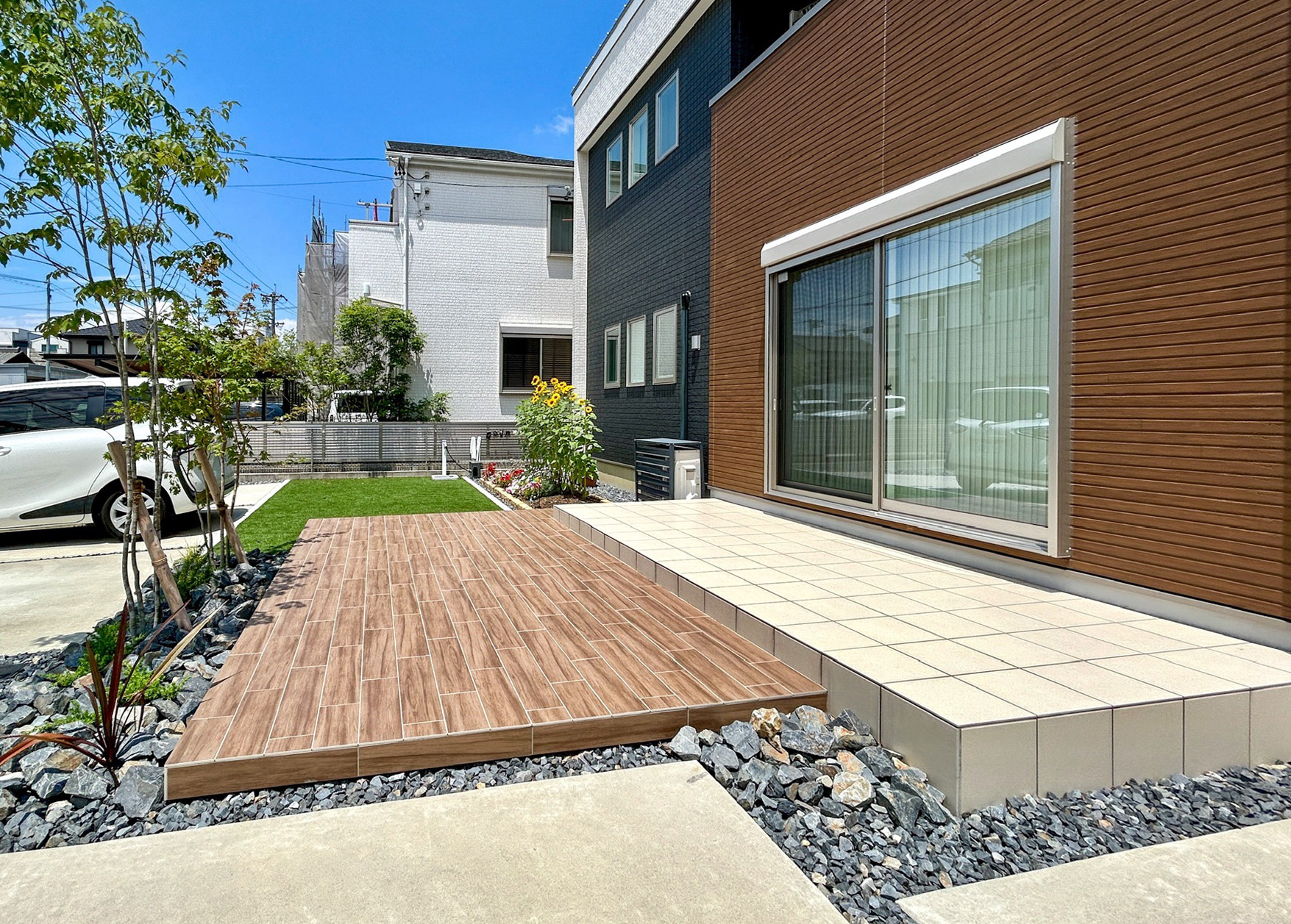 名古屋市　愛知県　庭リフォーム　人工芝