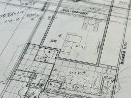 外構デザイン　手描き　ラフデザイン