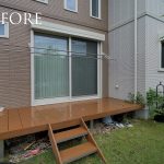 瀬戸市　木製パーゴラ　ガーデニング　つるバラ