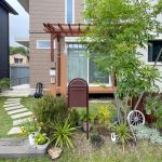 ガーデンデザイン 瀬戸市　木製パーゴラ　ガーデニング　つるバラ